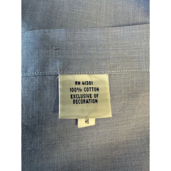 Mens Polo Ralph Lauren Blue Long‎ Sleeve Button Down Oxford Shirt Size 18-34/35 - Picture 10 of 11